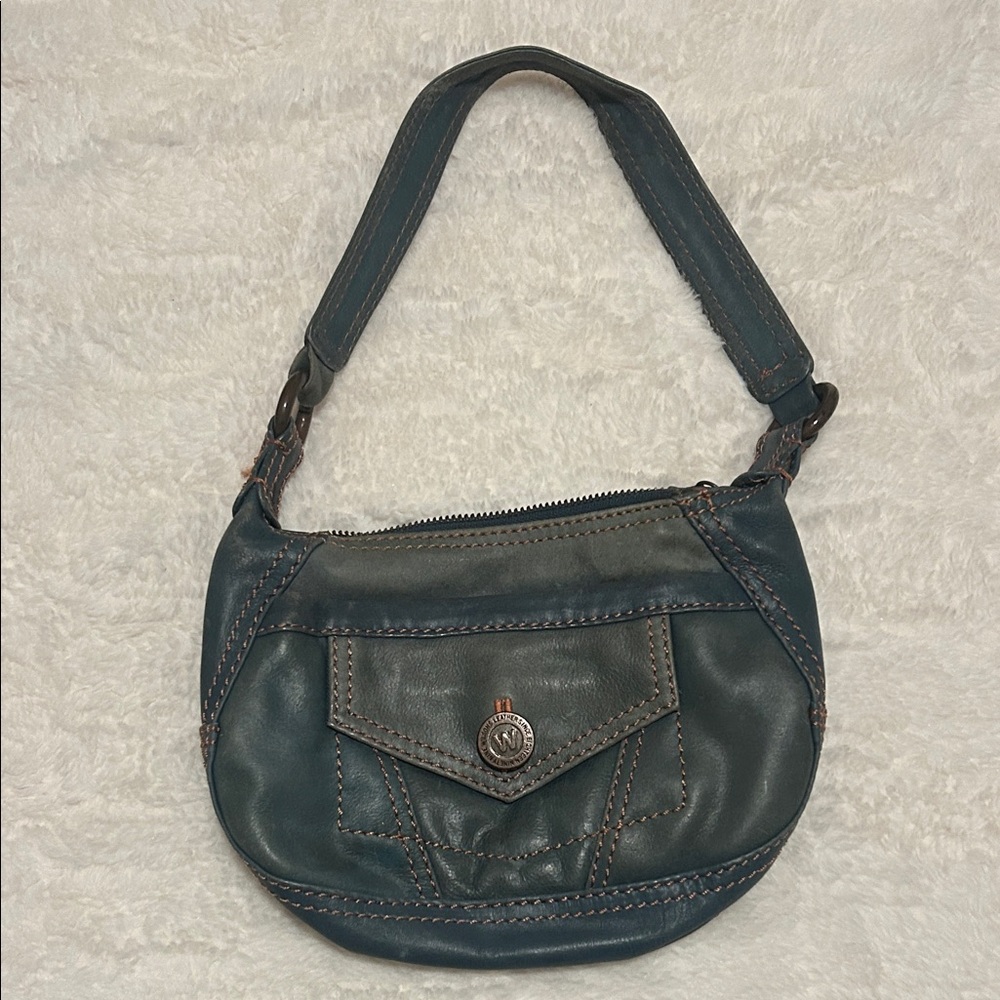 Wilsons Leather Dark Blue Shoulder Bag